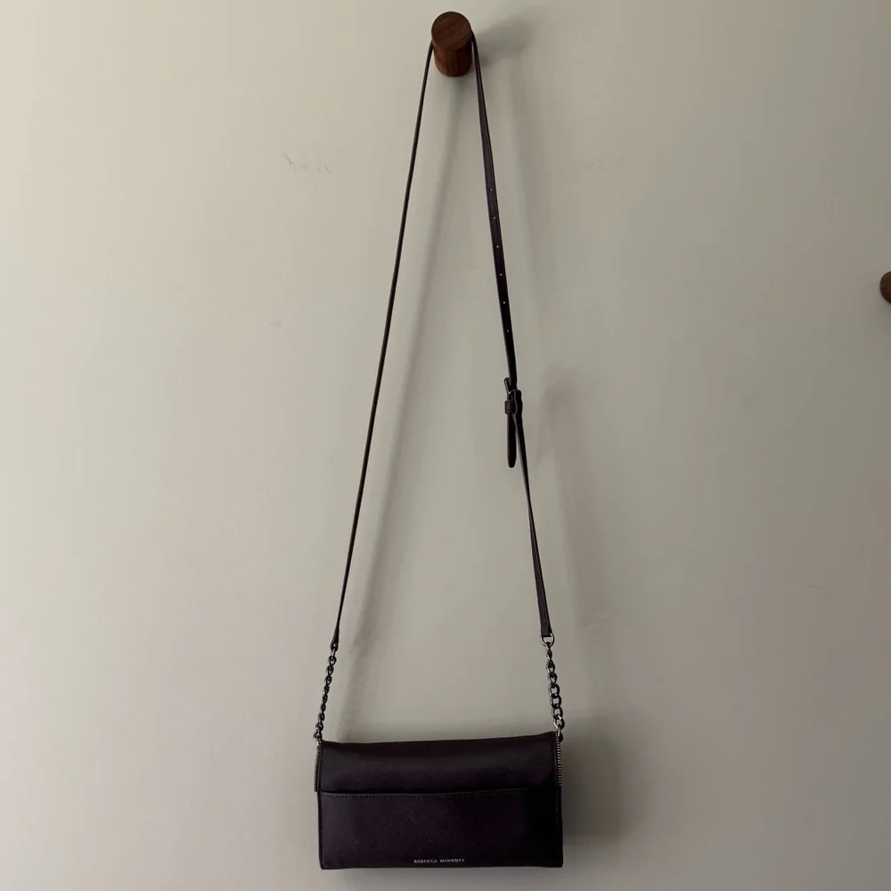 REBECCA MINKOFF CLEO WALLET ON A CHAIN CONVERTIBLE CROSSBODY CLUTCH PURSE - Picture 2 of 13